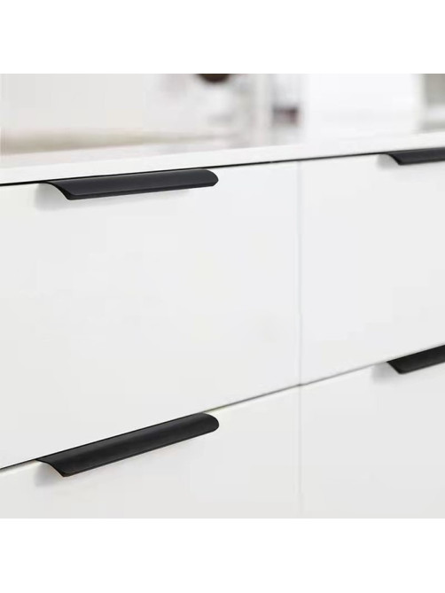 Ручка торцевая CAPPIO RT002BL, L=600 мм, м/о 480 мм, цвет черный, 4 шт.