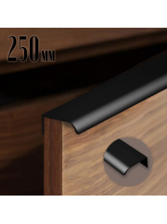 Ручка торцевая CAPPIO RT002BL, L=250 мм, м/о 192 мм, цвет черный, 4 шт.