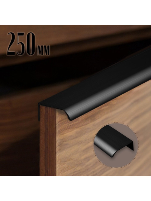 Ручка торцевая CAPPIO RT002BL, L=250 мм, м/о 192 мм, цвет черный, 4 шт.