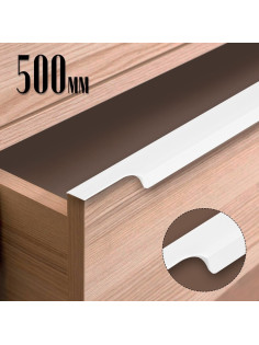 Ручка торцевая CAPPIO RP100WH, L=500 мм, цвет белый, 4 шт.