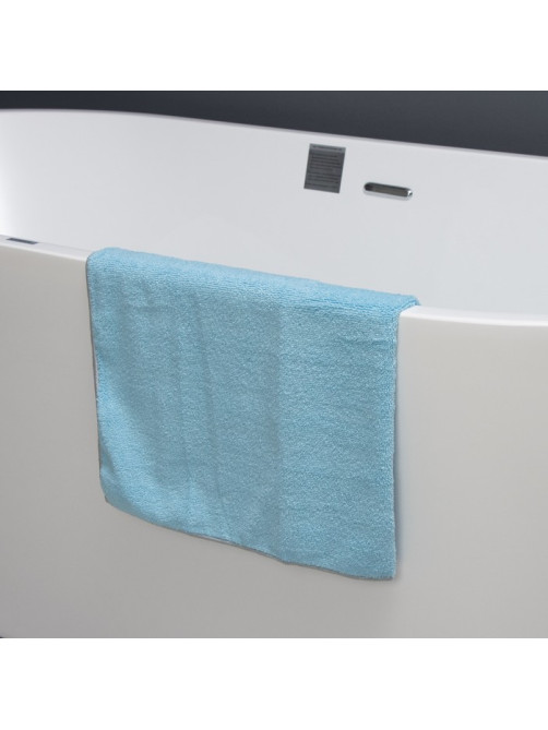 Тряпка для пола Raccoon, 250 г/м², 60×80 см, микрофибра, с оверлоком, 1 шт., голубая