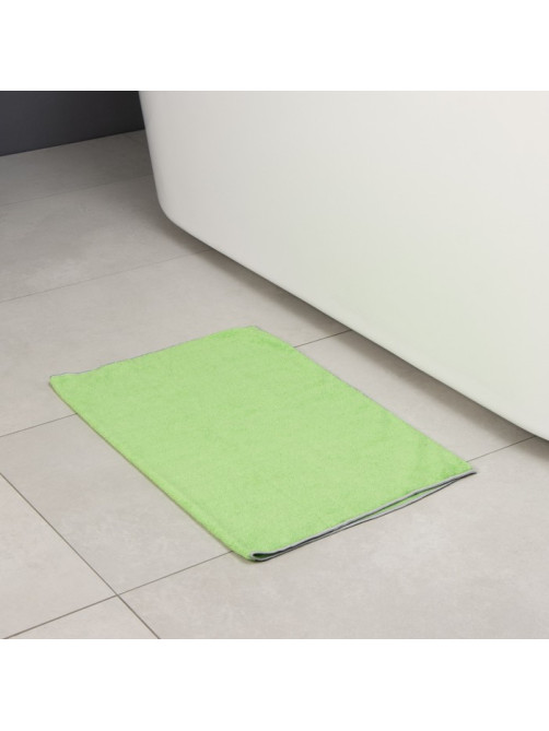 Тряпка для пола Raccoon, 250 г/м², 60×80 см, микрофибра, с оверлоком, 1 шт., зеленая