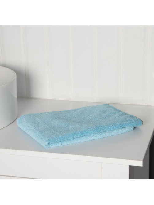 Тряпка для пола Raccoon, 250 г/м², 60×80 см, микрофибра, с оверлоком, 1 шт., голубая