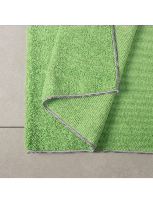 Тряпка для пола Raccoon, 250 г/м², 60×80 см, микрофибра, с оверлоком, 1 шт., зеленая