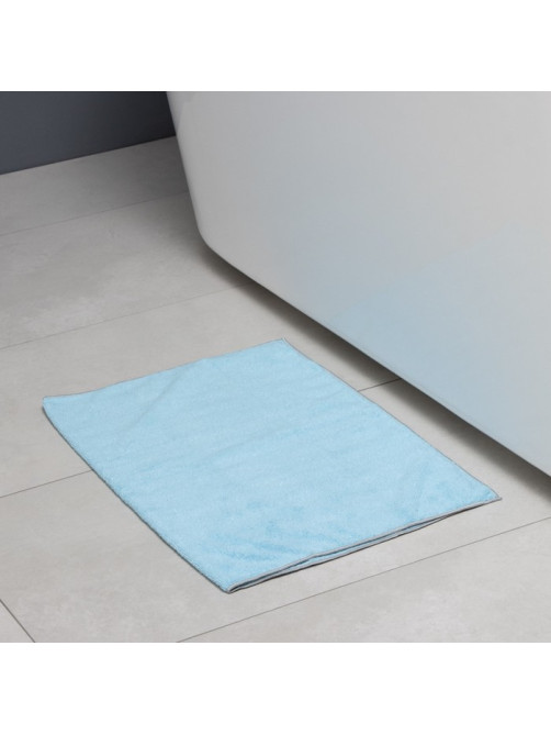 Тряпка для пола Raccoon, 250 г/м², 60×80 см, микрофибра, с оверлоком, 1 шт., голубая