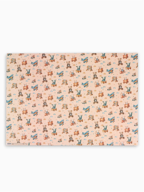Бумага упаковочная «Детские игрушки», глянец, 100×70 см