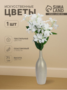 Цветы искусственные «Баухиния пёстрая», d=13 см, h=71 см, белые