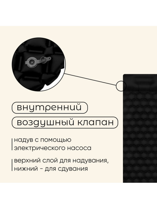 Матрас туристический maclay, 190×56×5 см, с подушкой