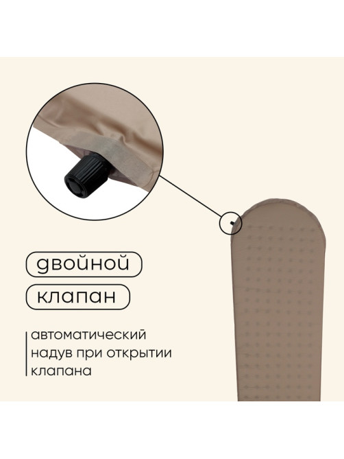 Матрас туристический maclay, 183×53×3 см, самонадувной