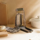 Тёрка двухсторонняя SL Home «Оливковая роща», 13.2×8.4×24.3 см, противоскользящее основание, оливковая