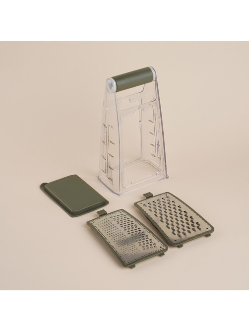 Тёрка двухсторонняя SL Home «Оливковая роща», 13.2×8.4×24.3 см, противоскользящее основание, оливковая