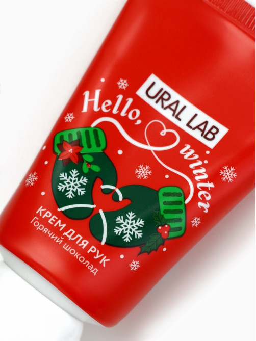 Крем для рук новогодний Hello, winter, с ароматом горячего шоколада, 30 мл, URAL LAB