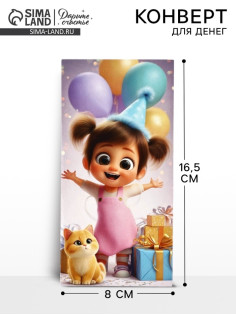 Конверт для денег «Хорошее настроение», 16.5×8 см
