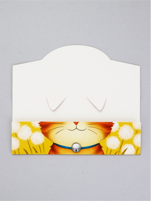Конверт для денег формовой «Котик», 17.5×10 см