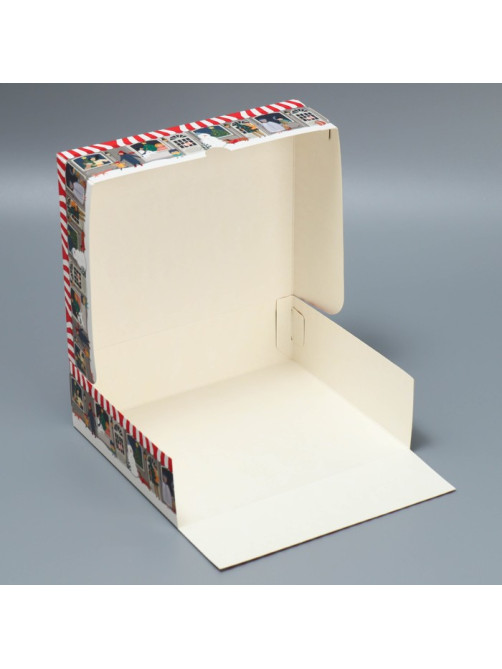 Упаковка для кондитерских изделий новогодняя «С Новым годом», 20×17×6 см