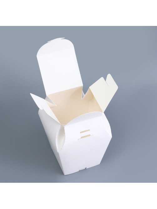 Универсальная подарочная коробка складная, для кулича, 15.5×8.1×8.1 см, белая