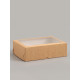 Коробка под 12 капкейков с окном, крафт, 32.5×25.5×10 см, 5 шт.