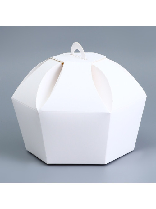 Универсальная подарочная коробка складная, 10×10×13 см, белая
