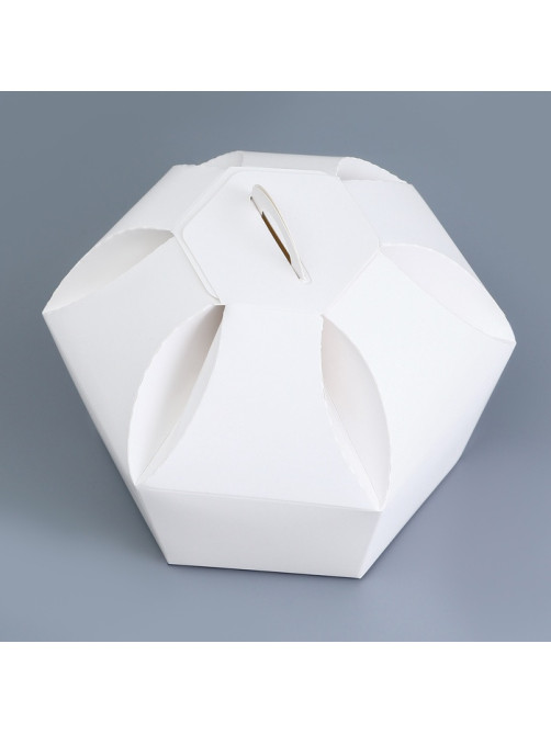 Универсальная подарочная коробка складная, 10×10×13 см, белая