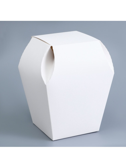 Универсальная подарочная коробка складная, для кулича, 15.5×8.1×8.1 см, белая