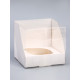 Коробка для 1 капкейка с прозрачной крышкой, 10.5×10.5×10 см, кондитерская упаковка