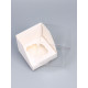 Коробка для 1 капкейка с прозрачной крышкой, 10.5×10.5×10 см, кондитерская упаковка