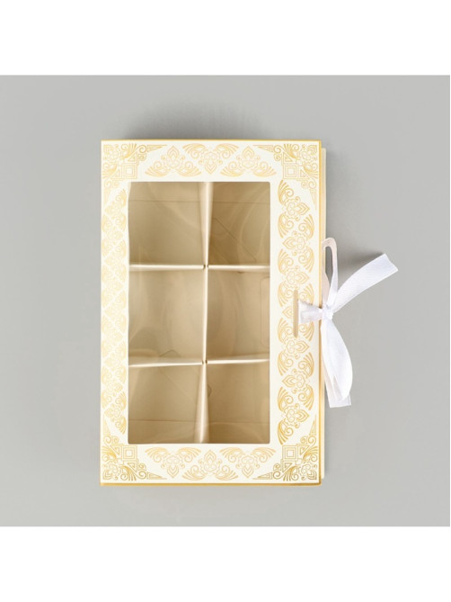 Коробка для конфет на Рамадан, 6 ячеек Eid Mubarak 14.5×9.5×3.5 см