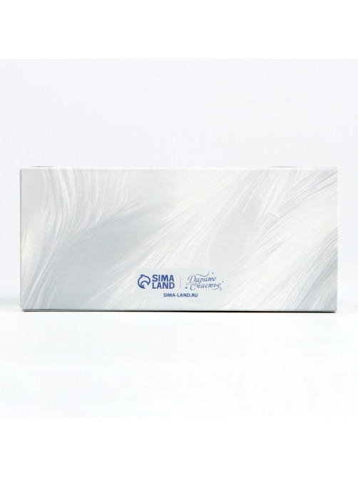 Коробка под 3 конфеты новогодняя с ячейками «Серебро», 13×3×5.5 см