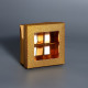 Коробка для 4 конфеты золото глиттер, 8.5×8.5×4 см