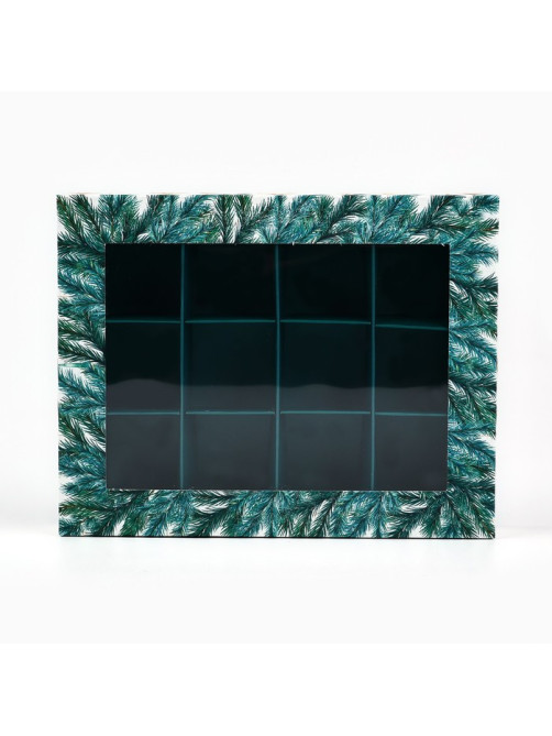 Коробка складная под 12 конфет новогодняя «Ёлочные игрушки», 14×18×3.5 см