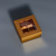 Коробка для 4 конфеты золото глиттер, 8.5×8.5×4 см