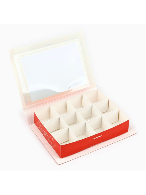 Коробка под 12 конфет новогодняя с ячейками «Аромат праздника» 18.5×13.5×3.5 см