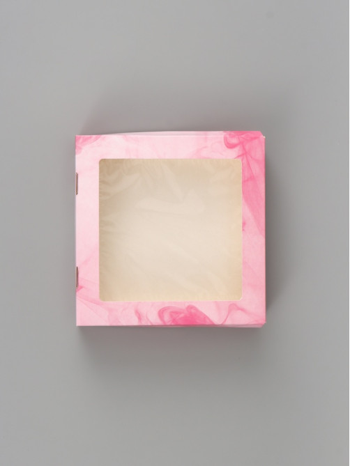 Коробка подарочная с окном «Подарок», 20×20×4 см, самосборная