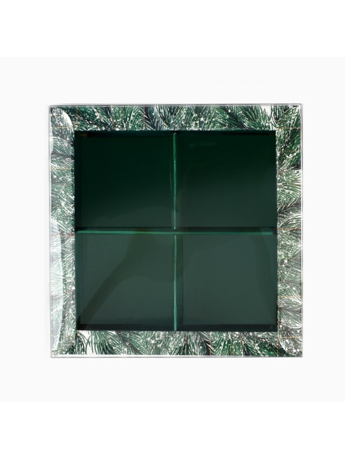Коробка под 4 конфеты с ячейками «С Новым годом!», 10×10×3 см