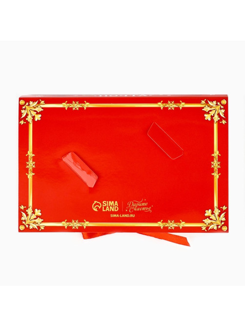 Коробка под 6 конфет новогодняя с ячейками «Зимняя почта» 14.5×9.5×3.5 см