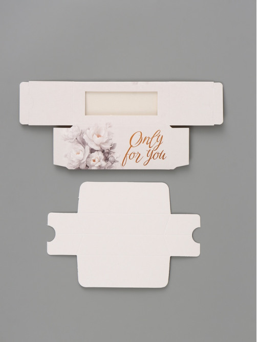 Коробка подарочная с окном Only for you, 12×5.5×5.5 см, самосборная