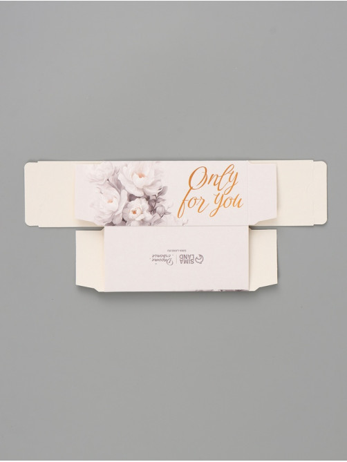Коробка подарочная с окном Only for you, 12×5.5×5.5 см, самосборная
