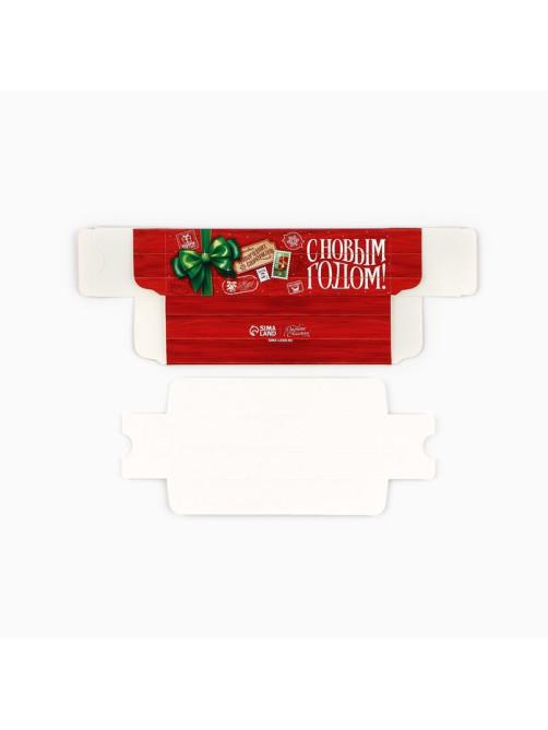 Коробочка для макарун «С Новым годом» 18×5.5×5.5 см