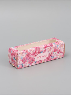 Коробка подарочная для макарун «Для тебя», 18×5.5×5.5 см