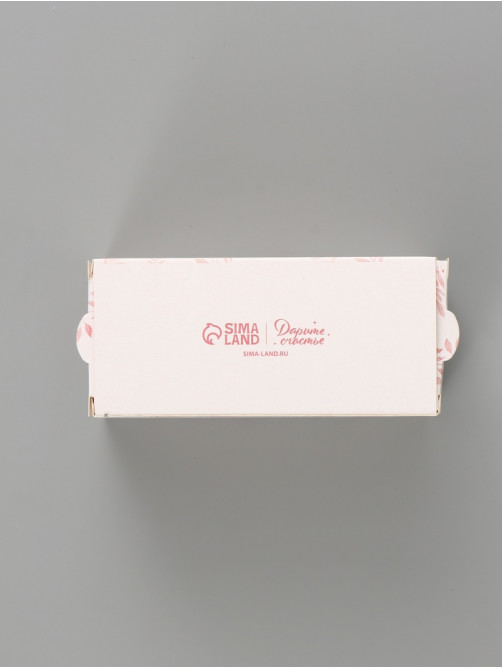 Коробка подарочная с окном «С любовью», 12×5.5×5.5 см, самосборная