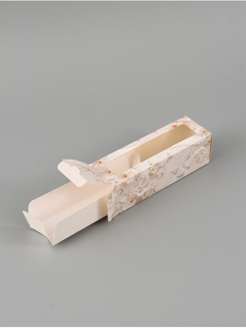 Коробка подарочная с окном «С любовью», 18×5.5×5.5 см, самосборная