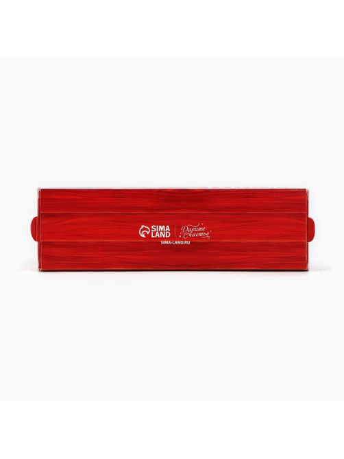 Коробочка для макарун «С Новым годом» 18×5.5×5.5 см