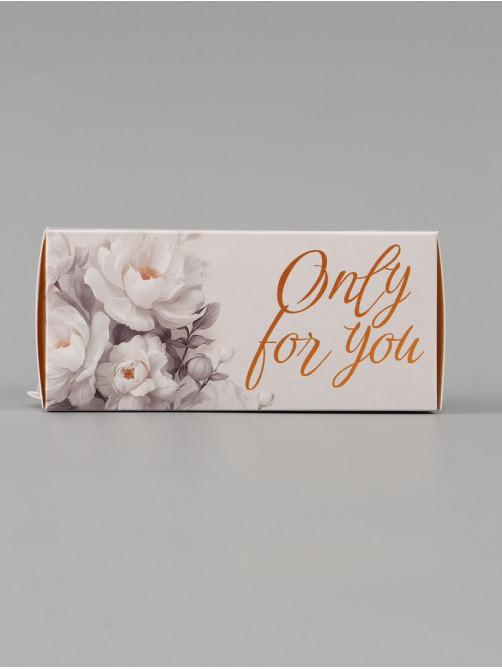 Коробка подарочная с окном Only for you, 12×5.5×5.5 см, самосборная