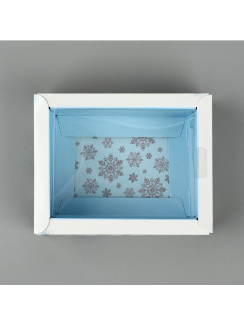 Коробка складная с пластиковой крышкой «С Новым годом!», 11.5×9×4 см