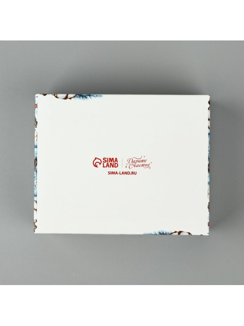 Коробка складная с пластиковой крышкой «С Новым годом!», 11.5×9×4 см