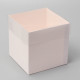 Коробка для цветов с PVC крышкой, 12×12×12 см, белая