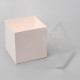 Коробка для цветов с PVC крышкой, 12×12×12 см, белая