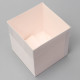 Коробка для цветов с PVC крышкой, 12×12×12 см, белая