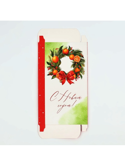 Коробка для шоколада «С Новым годом!», с окном, 17×8.5×1.5 см