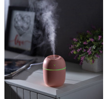 Увлажнитель воздуха, Luazon HM-20 ультразвуковой, 0.22 л, 1.5 Вт, USB, розовый